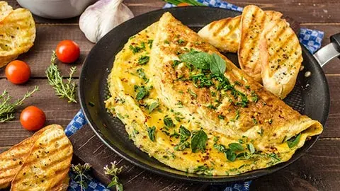 Frittata dengan Ham dan Paprika Hijau