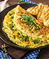 Frittata dengan Ham dan Paprika Hijau